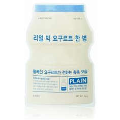 APIEU тканевая маска Real Big Yogurt One Bottle Plain чистый йогурт, 21 г