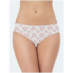 Vis-a-Vis Трусы слипы средней посадки с принтом, размер S, white/rose