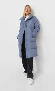 Stradivarius Пуховик Индиго M