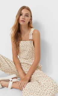 Stradivarius Длинный Комбинезон С Цветочным Принтом Ванильный 36