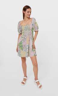 Stradivarius Короткое Платье Приглушенно-Розовый Xl