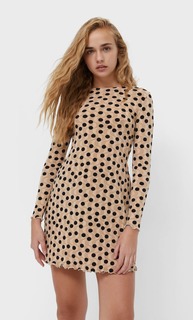 Stradivarius Короткое Платье С Волнистой Кромкой Multicolor M