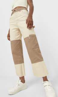 Stradivarius Брюки Карго С Цветовыми Блоками Multicolor 36