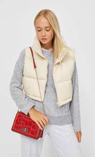 Stradivarius Сумка С Плечевым Ремнем И Эффектом Крокодиловой Кожи Красный 103