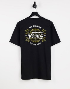 Черная футболка с контурным принтом на спине Vans Electrostatic Outline-Черный цвет