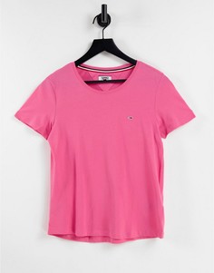 Розовая мягкая трикотажная футболка Tommy Jeans-Розовый цвет