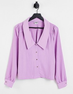 Фиолетовая рубашка с длинными рукавами и большим воротником Noisy May Ceren-Фиолетовый цвет