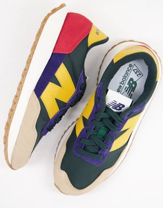 Зеленые кроссовки New Balance 237-Зеленый цвет
