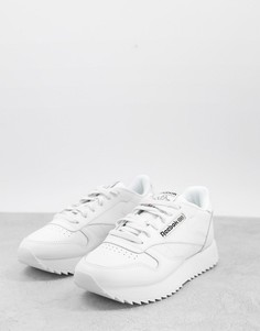 Белые кожаные кроссовки с волнистой подошвой Reebok Classic-Белый