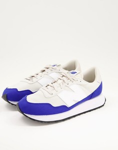 Светло-серые/синие сетчатые кроссовки New Balance 237-Серый