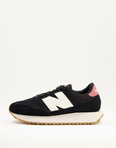 Сетчатые кроссовки черного/кремового цветов New Balance 237-Черный цвет