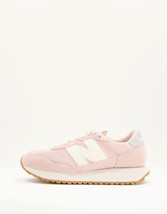 Сетчатые кроссовки розового/кремового цветов New Balance 237-Розовый цвет