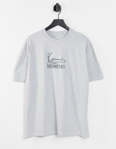 Серая футболка Karl Kani Signature-Серый