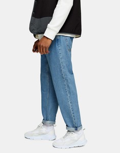 Свободные выбеленные джинсы Topman-Голубой