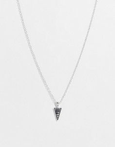Серебристое ожерелье с подвеской в виде стрелы Icon Brand-Серебряный