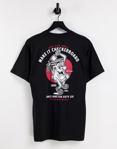 Черная футболка с принтом на спине Vans Paint the Town-Черный цвет