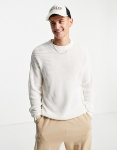 Белый oversized-джемпер в рубчик Jack & Jones Originals