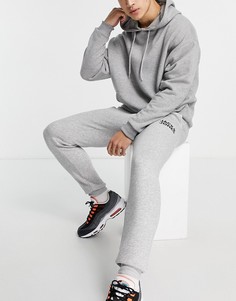 Светло-серые джоггеры узкого кроя с логотипом Jack & Jones Intelligence-Серый