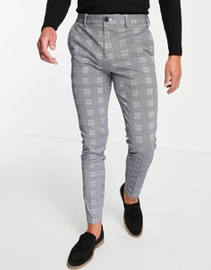 Светло-серые брюки в клетку Jack & Jones Intelligence-Серый