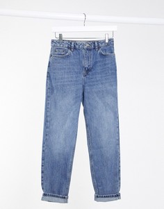 Синие выбеленные джинсы в винтажном стиле из переработанного смесового хлопка Topshop-Голубой