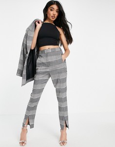 Премиум-брюки в клетку ASOS DESIGN-Разноцветный