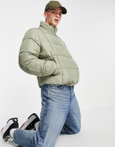 Шалфейно-зеленый пуховик из переработанных материалов ASOS DESIGN Recycled-Зеленый цвет