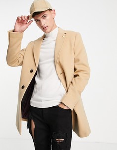 Бежевое пальто Burton Crombie-Светло-бежевый цвет