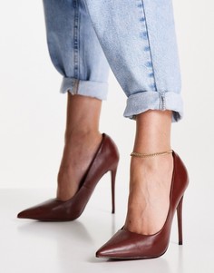 Шоколадные туфли-лодочки на шпильке ASOS DESIGN Passion-Коричневый цвет