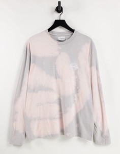Светло-бежевая футболка с принтом тай-дай Topman-Светло-бежевый цвет