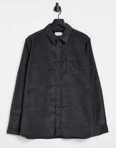 Серая вельветовая рубашка Topman-Серый