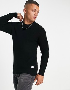 Черный джемпер с круглым вырезом Jack & Jones-Черный цвет