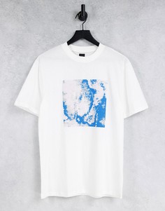 Белая футболка узкого кроя с принтом River Island-Белый