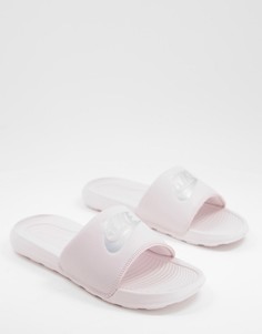 Бледно-розовые шлепанцы Nike Victori-Розовый цвет
