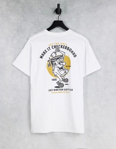 Белая футболка с принтом на спине Vans Paint the Town-Белый