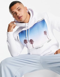 Худи белого цвета с принтом "Valley" Topman-Белый