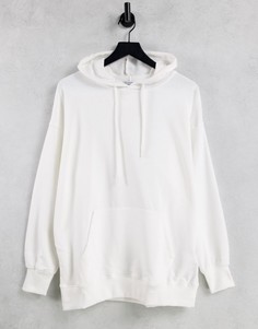 Oversized-худи цвета экрю Stradivarius-Белый