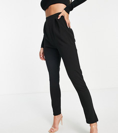 Черные суженные книзу трикотажные брюки ASOS DESIGN Tall-Черный цвет