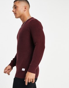 Бордовый джемпер с круглым вырезом Jack & Jones-Красный