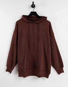 Коричневый oversized-худи Stradivarius-Коричневый цвет
