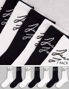 Набор из 7 пар белых и черных носков Jack & Jones-Разноцветный