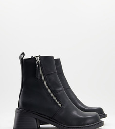 Черные ботинки для широкой стопы ASOS DESIGN Avery-Черный цвет