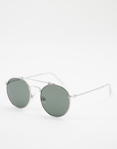 Солнцезащитные очки в серебристой оправе Vans Henderson-Серый