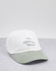 Разноцветная вельветовая бейсболка ASOS DESIGN-Разноцветный