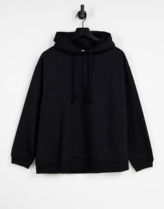 Черный худи в стиле oversized Topshop-Черный цвет