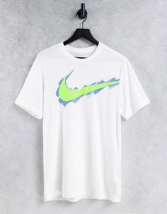 Белая футболка с логотипом Nike Training Sport Clash-Белый