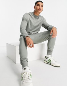 Легкий спортивный костюм цвета хаки ASOS DESIGN-Зеленый цвет