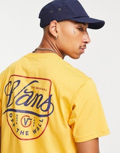 Желтая футболка с принтом на спине Vans Atrium-Желтый