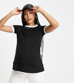 Черная футболка с контрастной отделкой ASOS DESIGN Maternity-Черный цвет