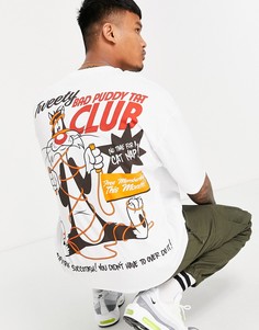 Белая oversized-футболка с принтом "Looney Tunes" ASOS DESIGN-Белый