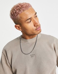 Окрашенный натуральными красителями свитшот коричневого цвета Reebok Classics-Коричневый цвет